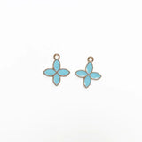 100pcs Flower Four-Leaf Clover Alloy Jewelry Tag Accessories