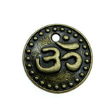 100pcs 15mm Double Sided Om Pendant Charm Jewelry Making Antique