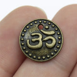 100pcs 15mm Double Sided Om Pendant Charm Jewelry Making Antique