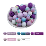100pcs 15mm Silicone Beads Cow Print Baby Teething Teether