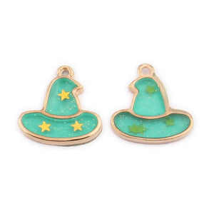 100pcs Halloween Magic Hat Drops Oil Pendant