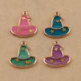 100pcs Halloween Magic Hat Drops Oil Pendant