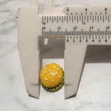 100pcs Simulation Hamburger Charms for DIY Hair Accessories Key Chain Pendant