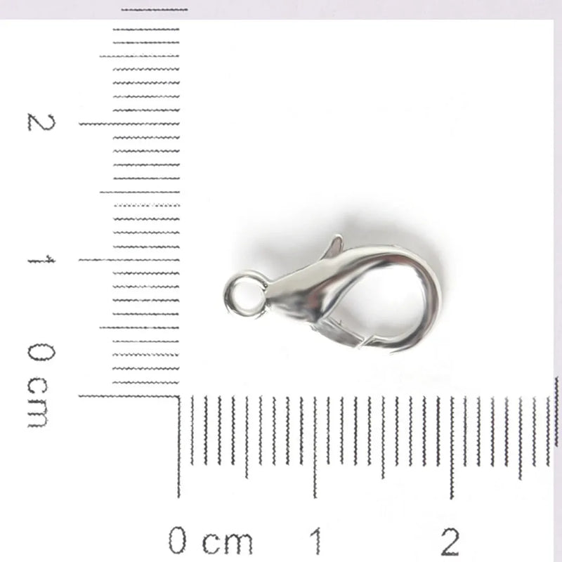 100pcs 16mm Silver Bronze Lobster Clasp DIY Jewelry Findings