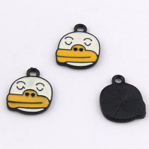 100pcs Cartoon Duck Pendant Alloy Jewelry Accessories