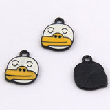 100pcs Cartoon Duck Pendant Alloy Jewelry Accessories