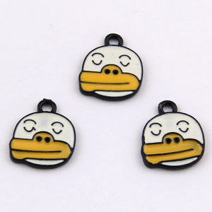 100pcs Cartoon Duck Pendant Alloy Jewelry Accessories