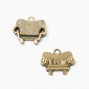 100pcs Antique Silver Settee Sofa Charms Vintage Metal Pendants for DIY Jewelry