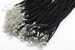 100pcs 17-18'' 3.0mm Wax Cotton Cord Necklace Cord For DIY Craft Jewelry