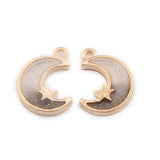 100pcs Moon Star Pendant Alloy Jewelry Material