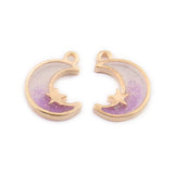 100pcs Moon Star Pendant Alloy Jewelry Material