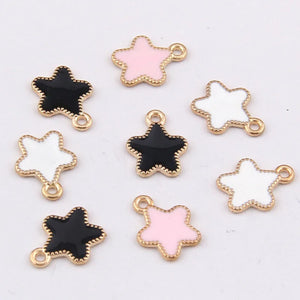 100pcs KC Golden Pentagram Drops Pendant DIY Alloy Jewelry Accessories