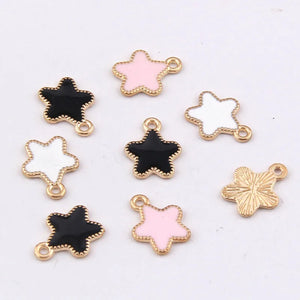 100pcs KC Golden Pentagram Drops Pendant DIY Alloy Jewelry Accessories