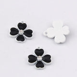100pcs Four-leaf Clover Alloy Pendant DIY Jewelry Accessories