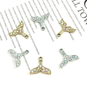 100pcs Mermaid Tail Alloy Pendants for DIY Bracelet Necklace