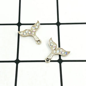 100pcs Mermaid Tail Alloy Pendants for DIY Bracelet Necklace