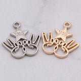 100pcs Victory Star Drops Pendant Alloy Accessories