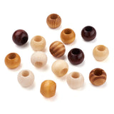 100pcs 19mm 20mm Large Hole Wooden Spacer Beads Natural Round Wood Beads