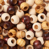 100pcs 19mm 20mm Natural Wood Beads Big Hole Wooden Loose Beads