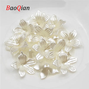 100pcs 19mm Flower Shape Acrylic Loose Beads DIY Necklace Bracelet Spacer Beads