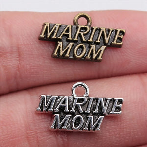 100pcs 19x11mm Marine Mom Pendants Charm for Jewelry Making