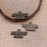 100pcs 19x11mm Marine Mom Pendants Charm for Jewelry Making