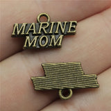 100pcs 19x11mm Marine Mom Pendants Charm for Jewelry Making