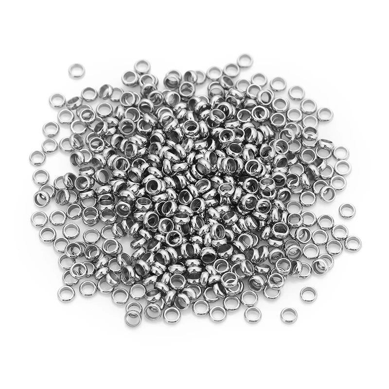 100pcs Stainless Steel Stopper Spacer Beads for DIY Jewelry Making