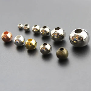 100pcs Metal Round Spacer Beads for Jewelry Making