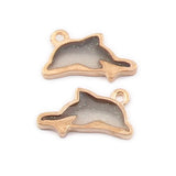 100pcs 20*10mm Dolphin Drop Oil Alloy Pendant DIY Jewelry Accessories
