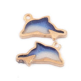 100pcs 20*10mm Dolphin Drop Oil Alloy Pendant DIY Jewelry Accessories