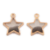 100pcs 20*16mm Star Gradient Oil Drop Alloy Earrings Pendant DIY Jewelry