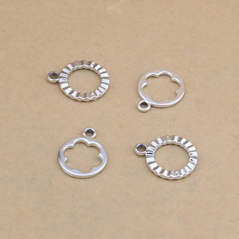 100pcs 20*16mm Graphic Alloy Pendant for DIY Earrings Jewelry