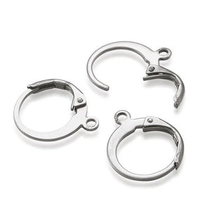 100pcs 201 Stainless Steel Earring Hooks for DIY Jewelry Making