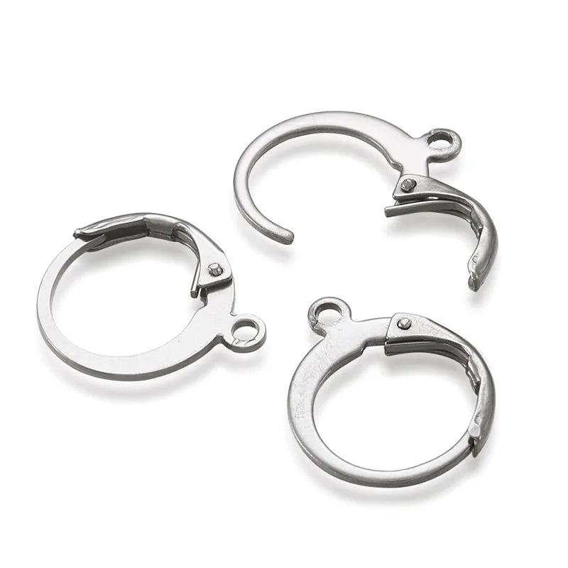 100pcs 201 Stainless Steel Earring Hooks for DIY Jewelry Making