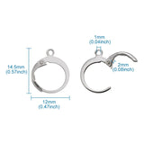 100pcs 201 Stainless Steel Earring Hooks for DIY Jewelry Making