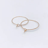100pcs Round Loop Hoop Circle Earrings Iron Wire Blank Ear Hook