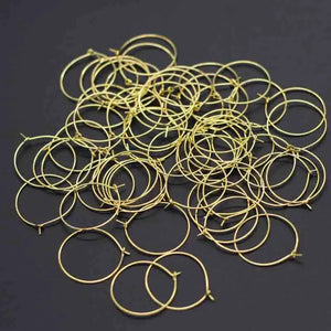100pcs Round Loop Hoop Circle Earrings Iron Wire Blank Ear Hook