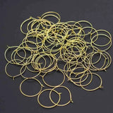 100pcs Round Loop Hoop Circle Earrings Iron Wire Blank Ear Hook