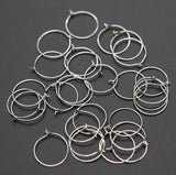 100pcs Round Loop Hoop Circle Earrings Iron Wire Blank Ear Hook