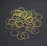 100pcs Round Loop Hoop Circle Earrings Iron Wire Blank Ear Hook