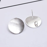 100pcs 20mm Metal Stud Earrings with Loop Gold/Silver Round Earrings DIY