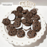 100pcs 20mm Resin Chocolate Cookies Charms Pendants DIY Keychain Earrings