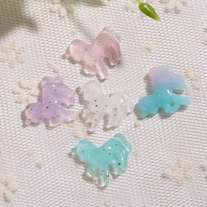 100pcs 20mm Unicorn Charms Flat Back Resin Charms DIY Decoration