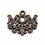 100pcs 20x17mm Mom Charm Jewelry Making Accessories Antique Silver Bronze