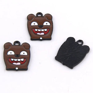 100pcs Anime Puppy Pendant Drop Oil Alloy Jewelry Accessories