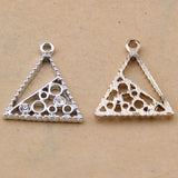 100pcs Triangle Point Drill Pendant Alloy Necklace Earrings Accessories