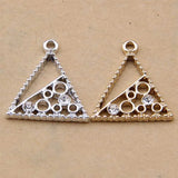 100pcs Triangle Point Drill Pendant Alloy Necklace Earrings Accessories