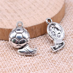 100pcs Football Shoes Charms for DIY Jewelry Making