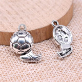 100pcs Football Shoes Charms for DIY Jewelry Making